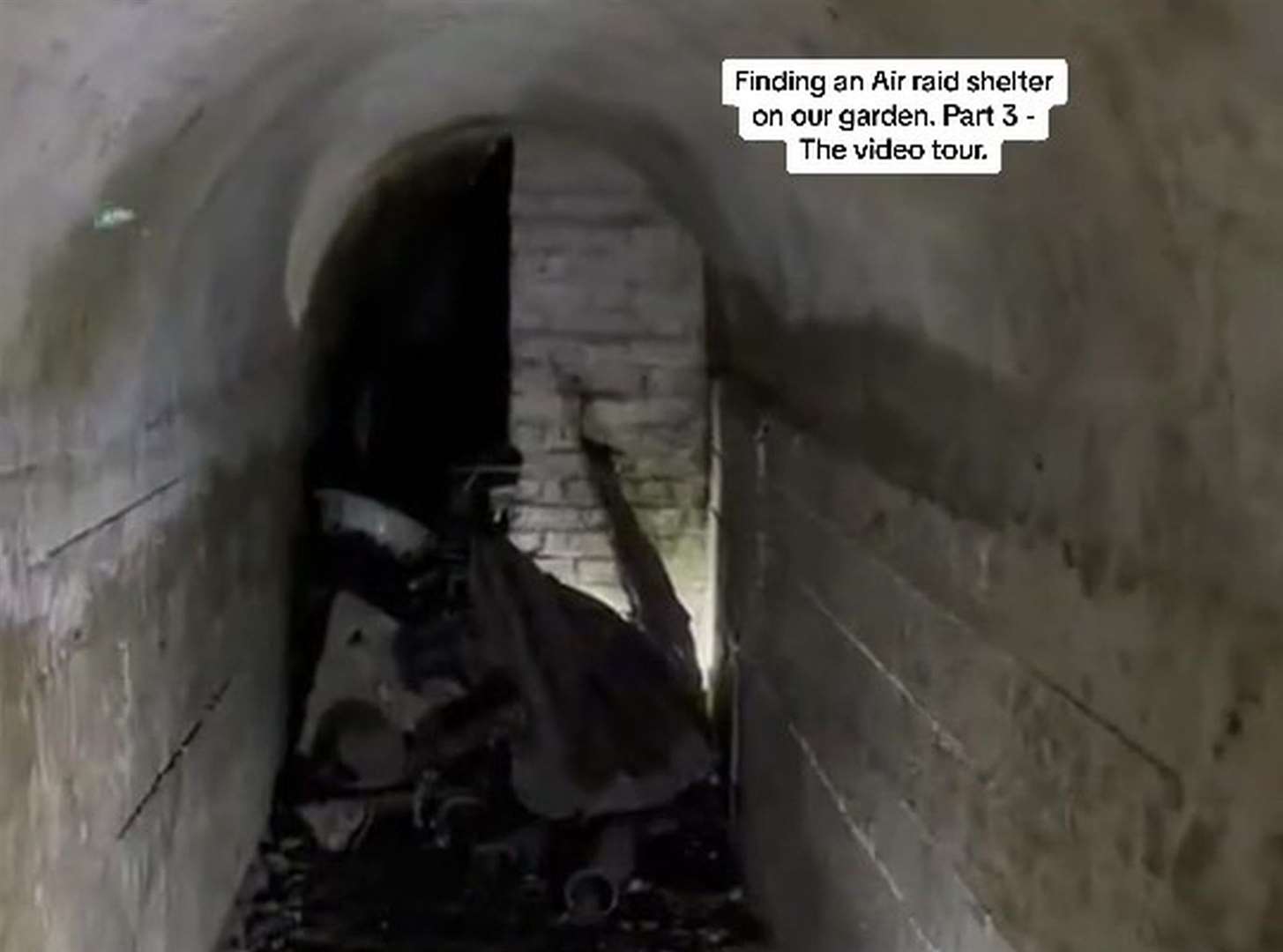 The duo discovered the tunnel after locals suggested there may be 'something in the garden' dating back to the Second World War