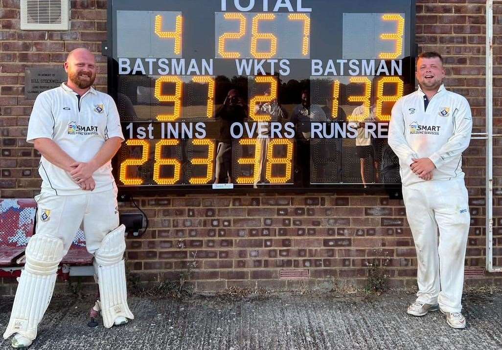 Margate skipper Jamie Dewell and Billy Woollard put on a club record partnership in their win over Willesborough