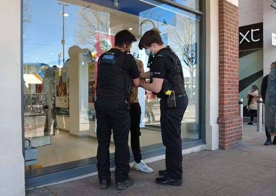 The man was placed under arrest