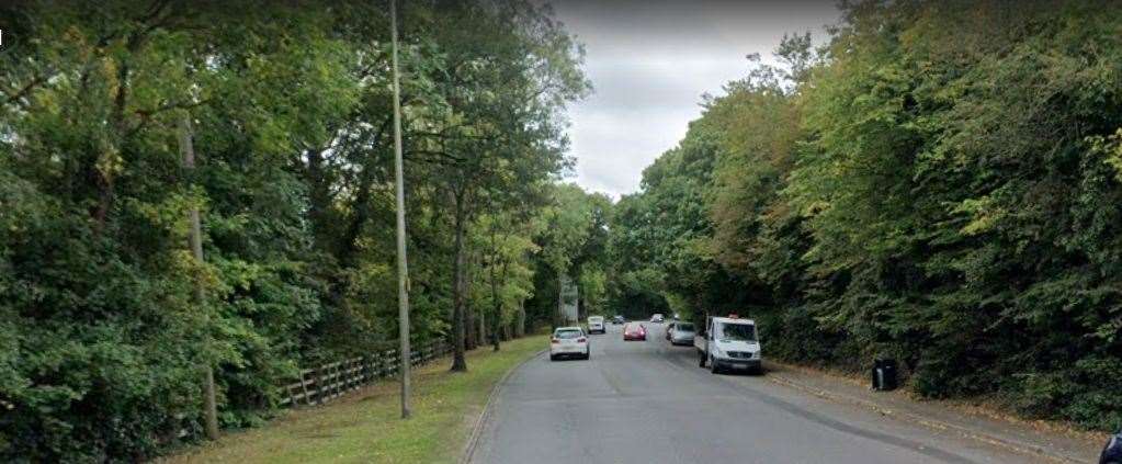 A fallen tree in Amberly Road in Gillingham blocked the road in both directions. Picture: Google