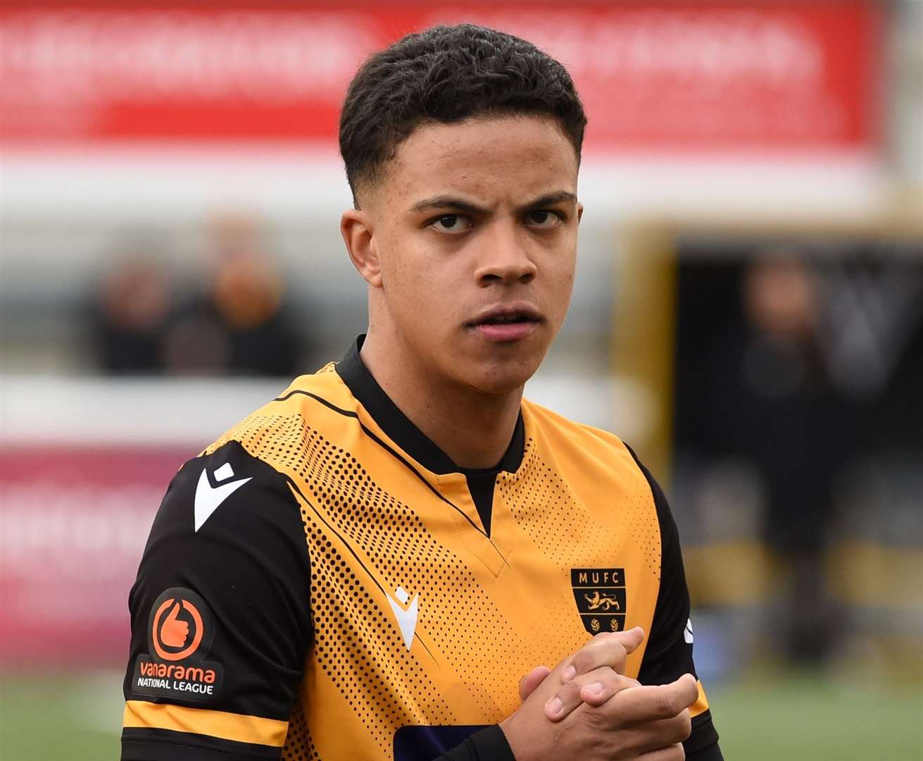 Maidstone United midfielder Johl Powell is on loan at the Gallagher from Charlton Picture: Steve Terrell