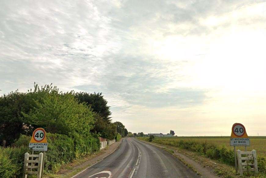 Crews were called to a vehicle fire on the A28, Canterbury Road in Birchington this morning. Picture: Google Maps