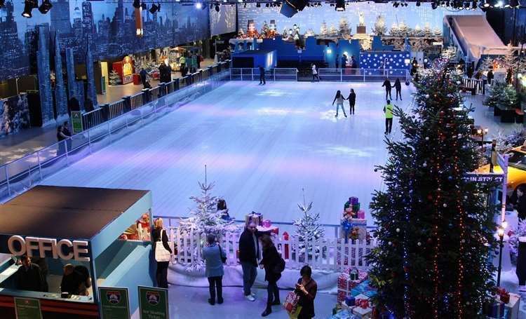 An indoor ice rink similar to that at Bluewater will be in the Dane John from the end of this month. Photo: Hugo Philpott/PA Wire