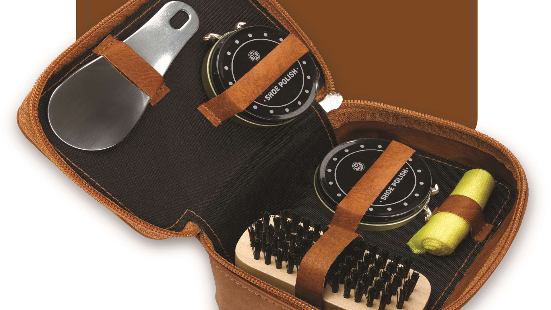 A handy shoeshine kit in a compact pack, £9.99, Moderno at WH Smith