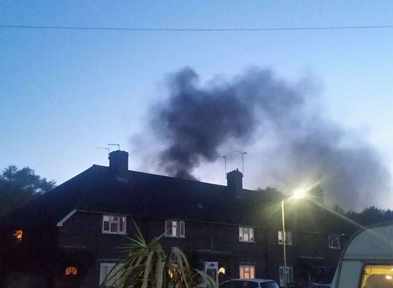 Smoke was seen billowing behind Vauxhall Avenue. Credit: Sharon Keen