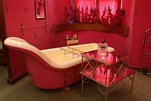This very pink bathroom is part of a new hidden tour being launched at Hever Castle and Gardens