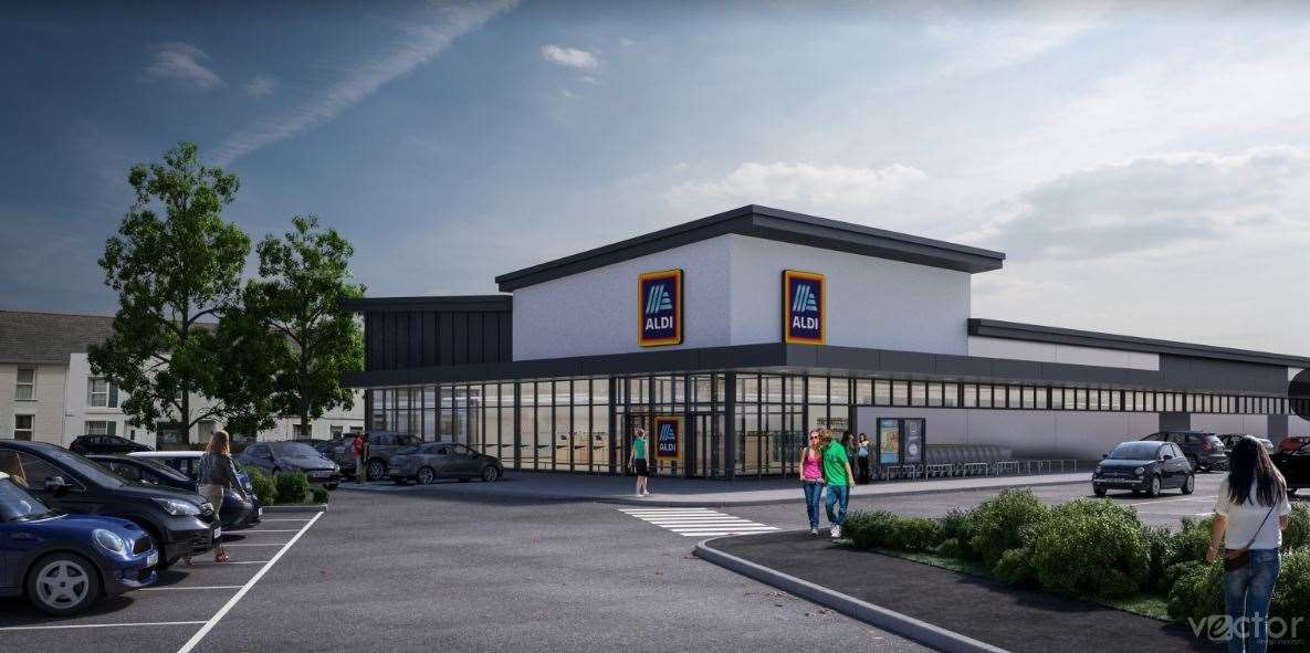 An artist impression of the new Aldi store in Deal