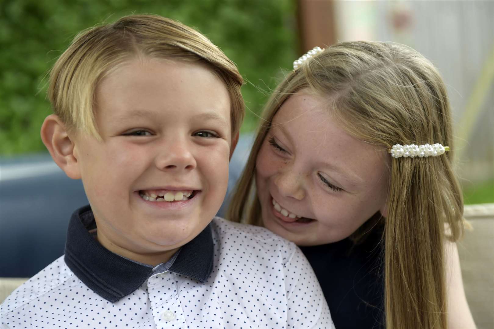 Tommy and Evie Ward who have been recognised for their fundraising. Picture: Barry Goodwin.