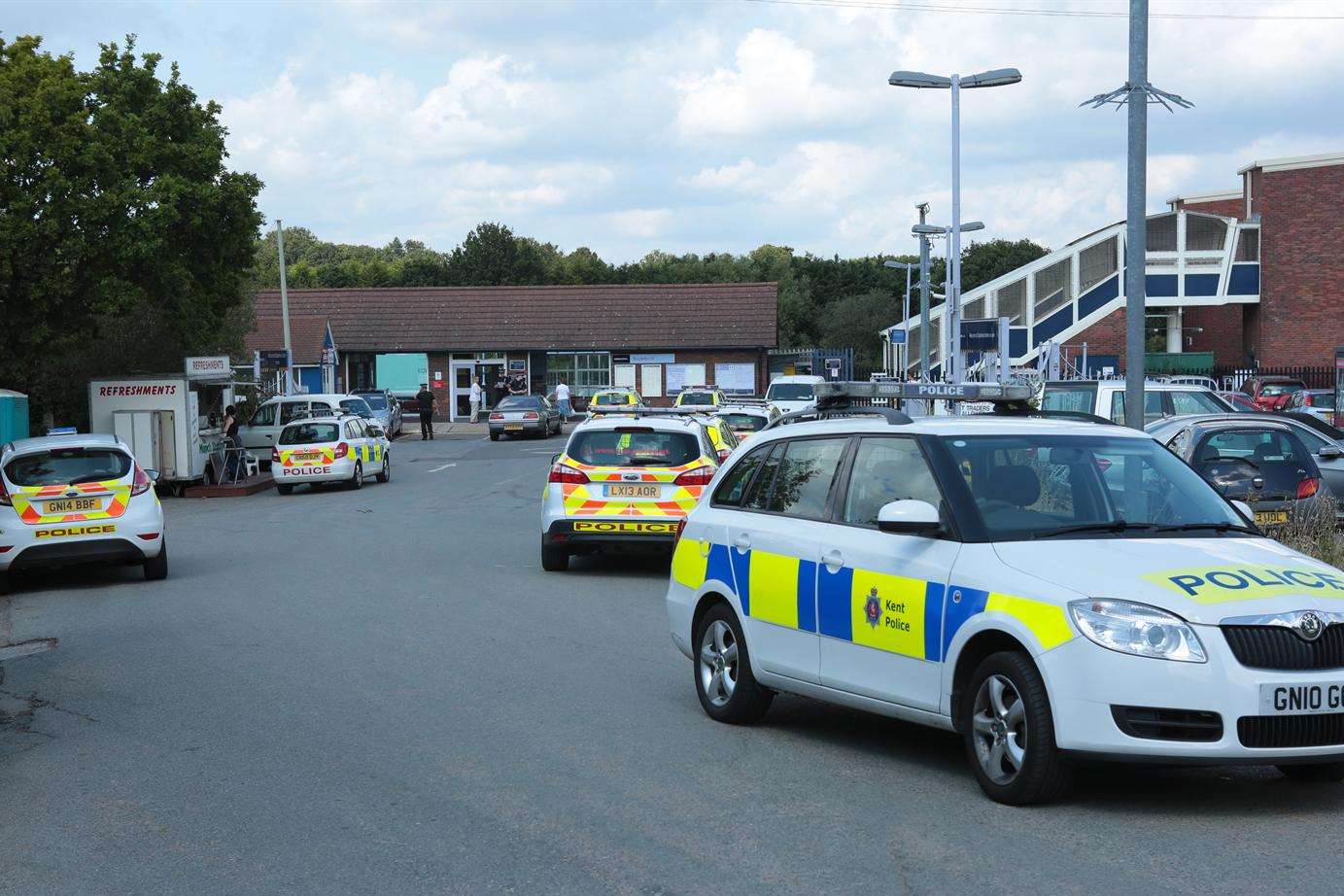 Staplehurst station was cordoned off while police investigated