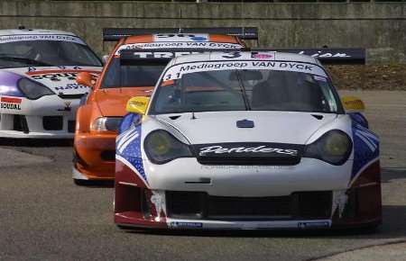 Close encounters are common in the Belcar race series