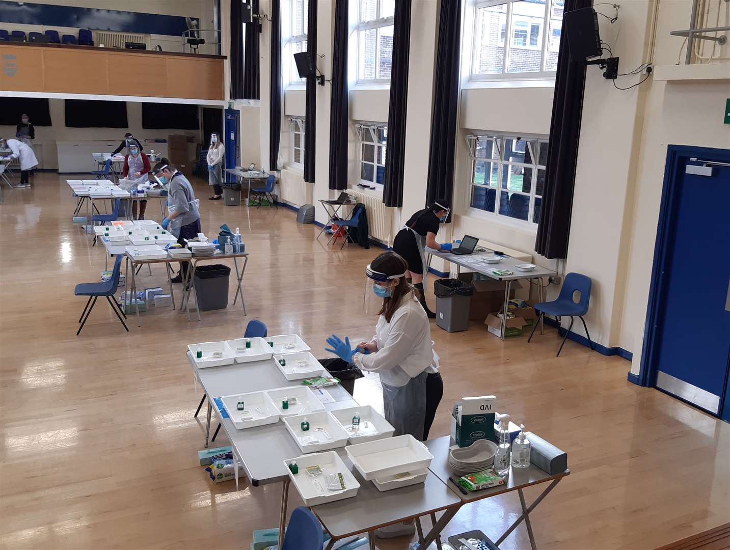 Maidstone Grammar School for Girls has set up a testing site in its school hall