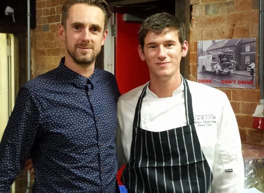 Mat Riley and former Professional MasterChef contestant, Adam Handling. Picture: Alma Photography