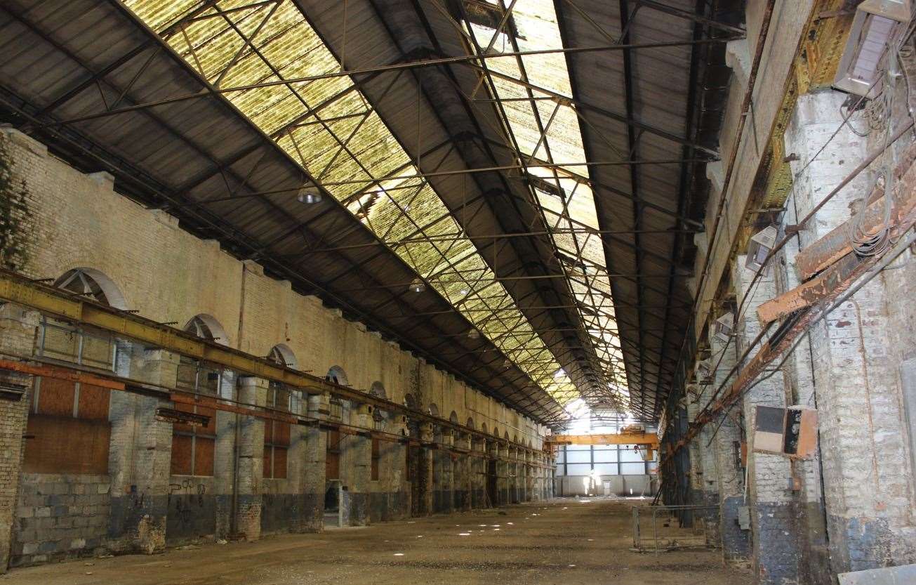 Inside the abandoned railway works