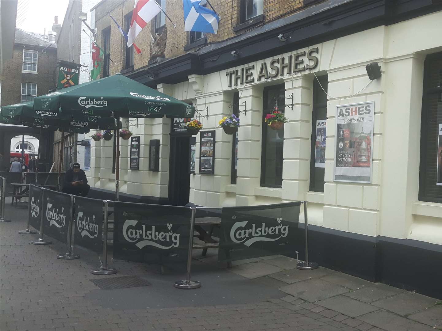 The Ashes pub and sports bar in Market Buildings, Maidstone