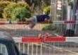 The man clambered over level crossing barriers at Sturry railway station