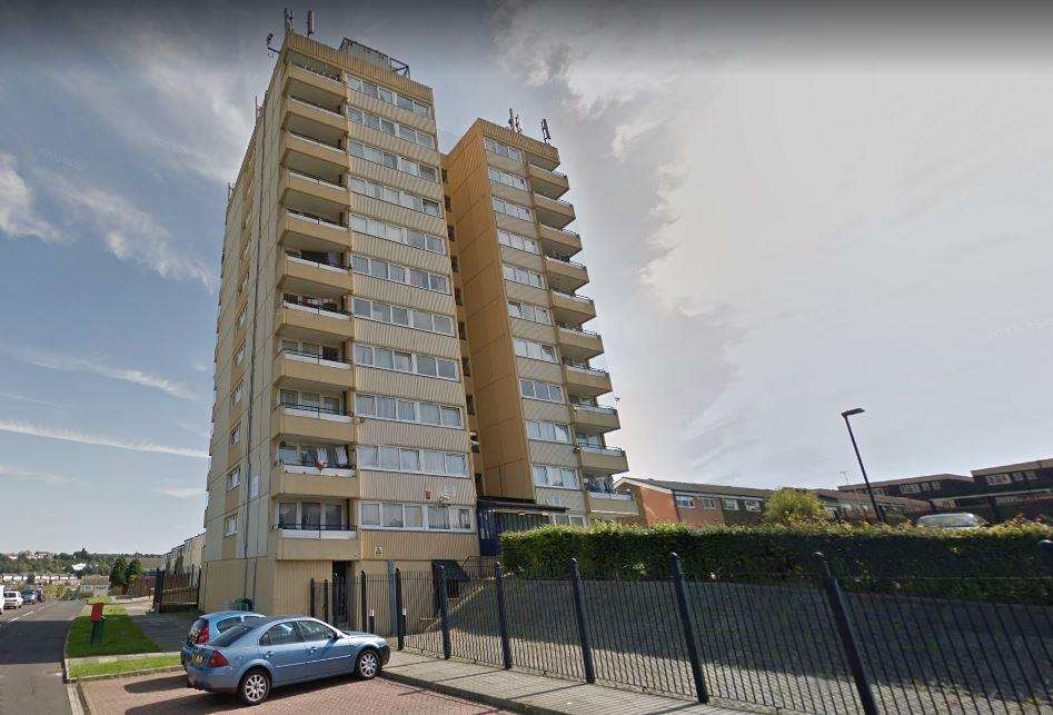 James O'Rourke’s body was found on a stairwell at Caulkers House in Chatham. Picture: Google Street View