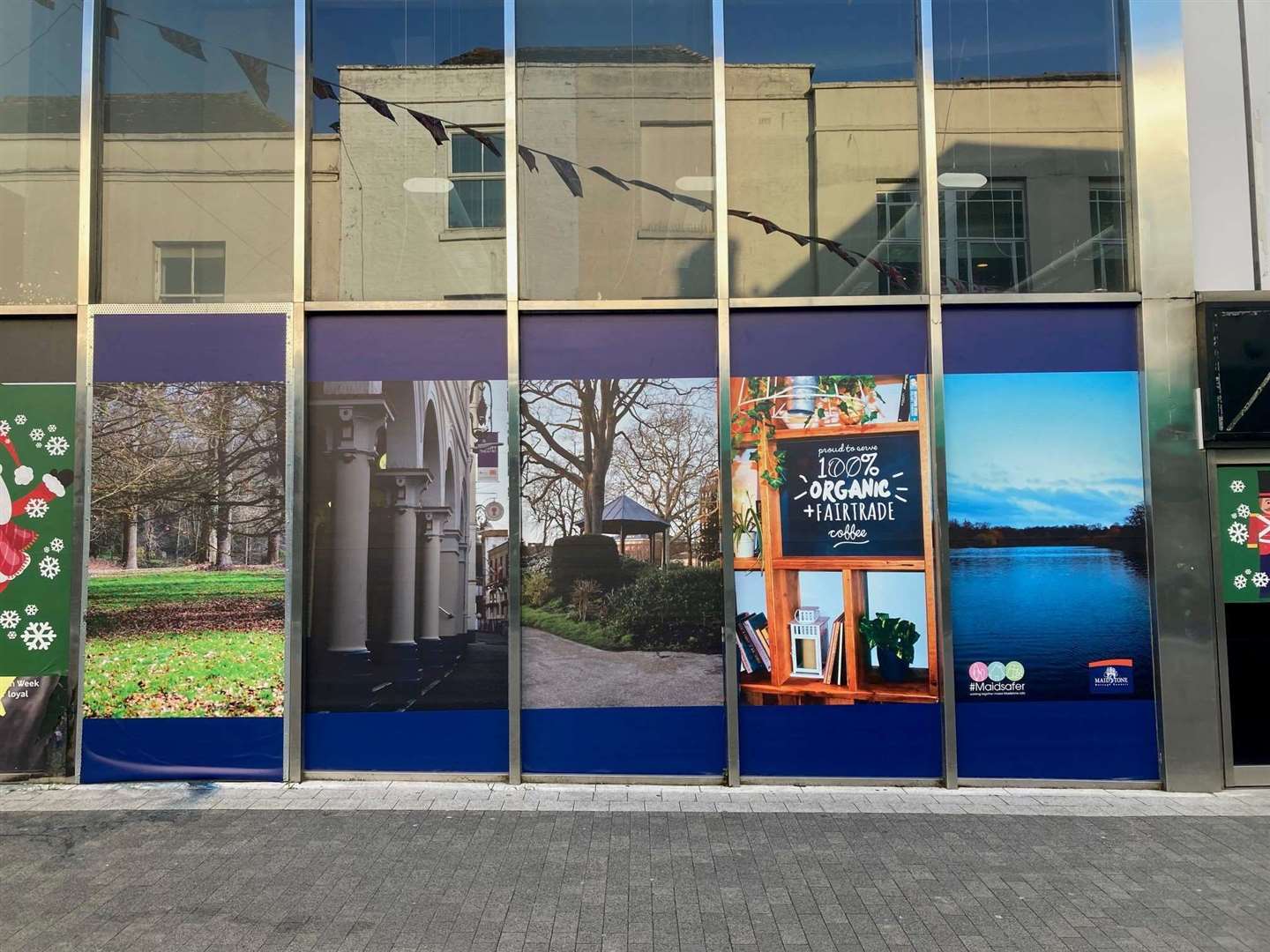 Students have transformed the old M&S and Co-Op shop windows in Week Street, Maidstone. Picture: Maidstone Borough Council
