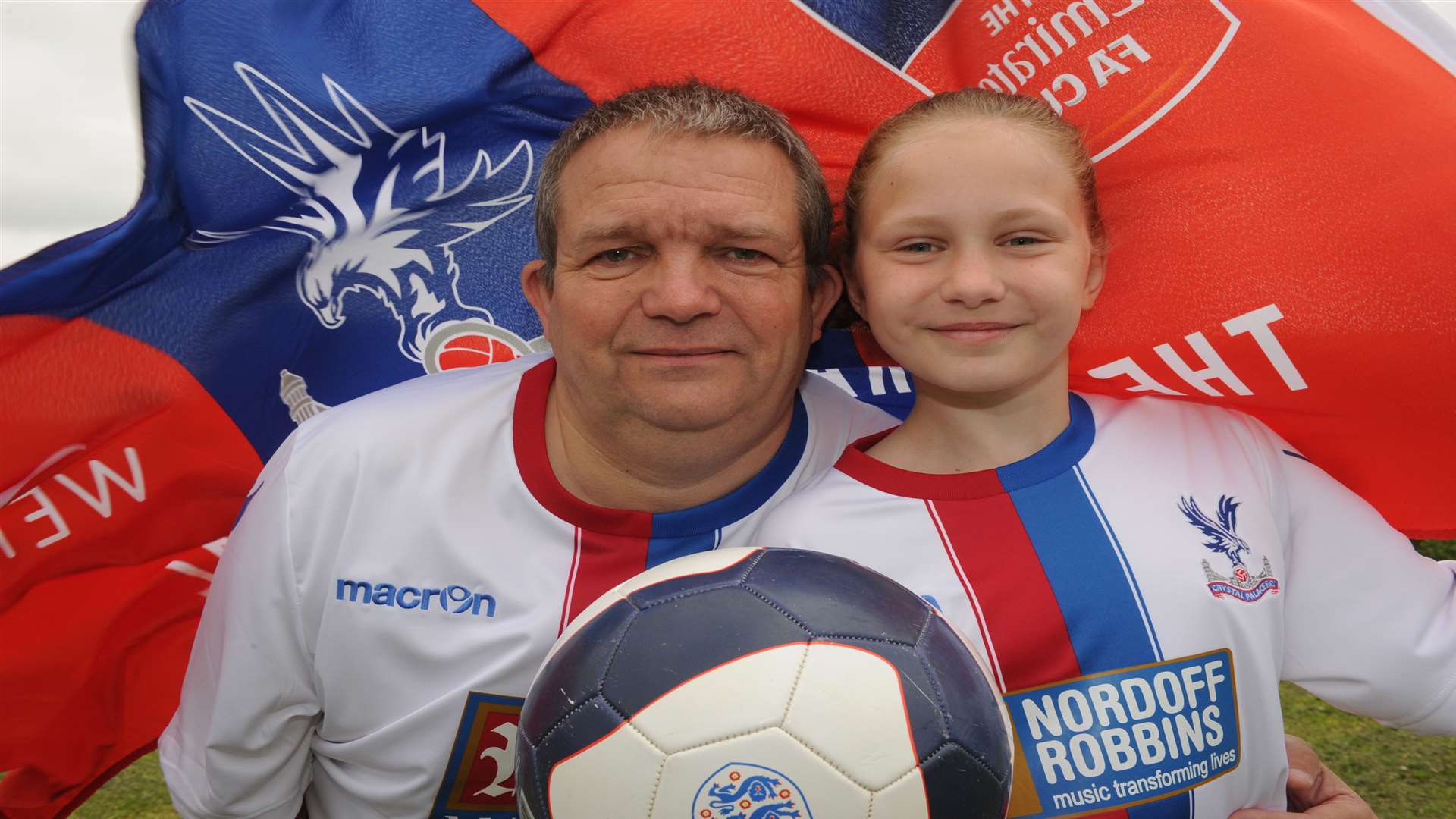 Taryn and her dad Matt, who is a dedicated Crystal Palace fan