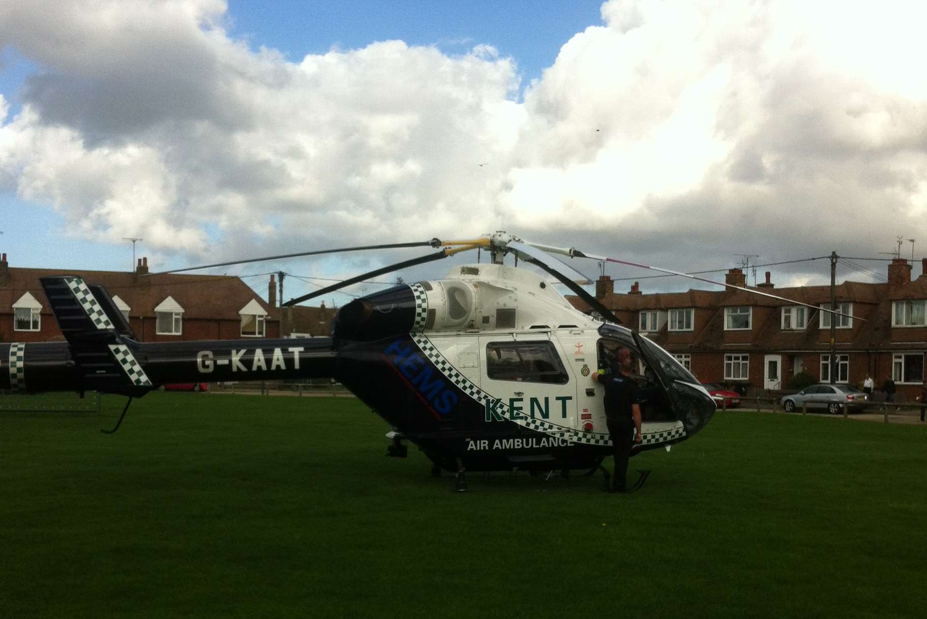 An air ambulance landed in Whitstable after a pedestrian was hit by a car