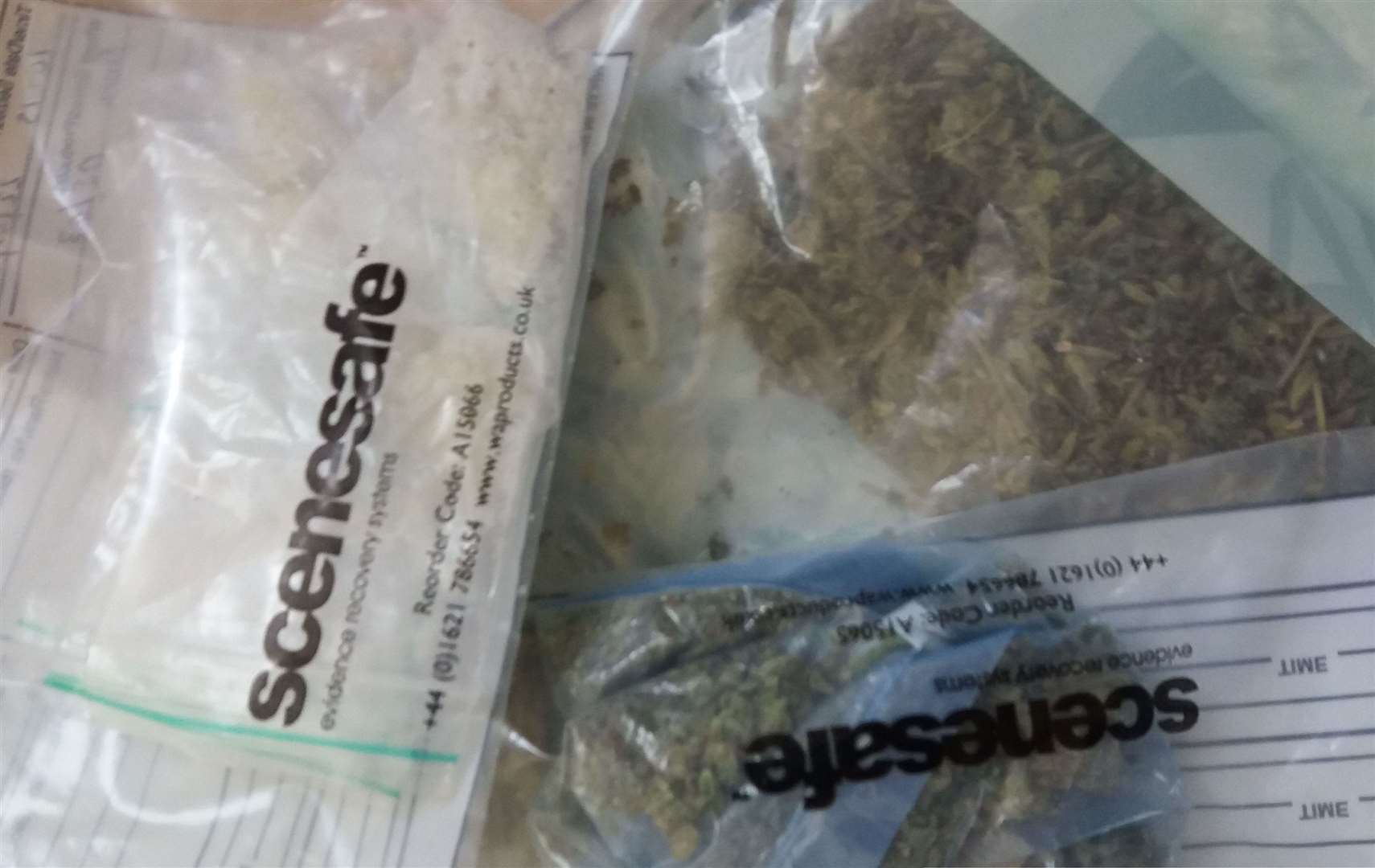Some of the drugs seized from the Chestfield property. Picture: Kent Police