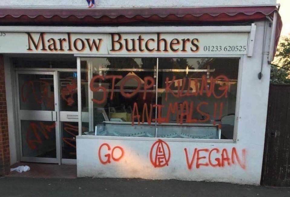 The graffiti at Marlow Butchers
