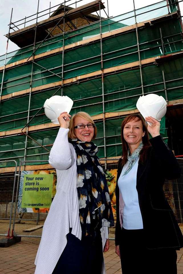 Heather Rohard (left), suggested the site and is pictured with Co-operative manager Samantha Moore