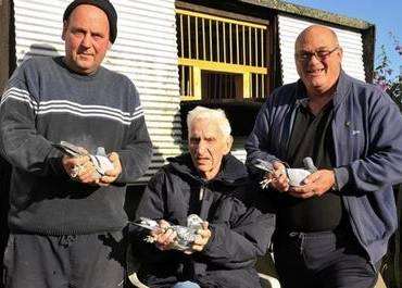 Micky Harris, Derek Adams and Roger Cheeseman from the Sturry Road Area Pigeon Racing Club. Picture: Barry Goodwin