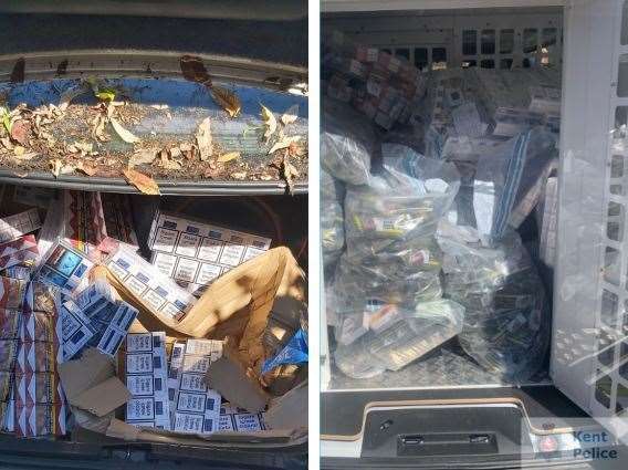 Seized tobacco and cigarettes from the Fant area. Picture: Kent Police