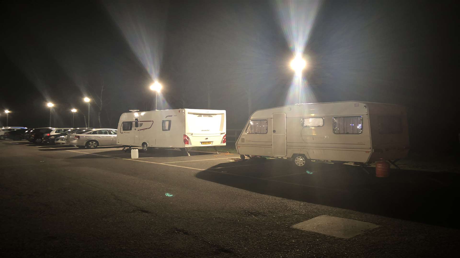 The travellers were spotted on Monday evening.
