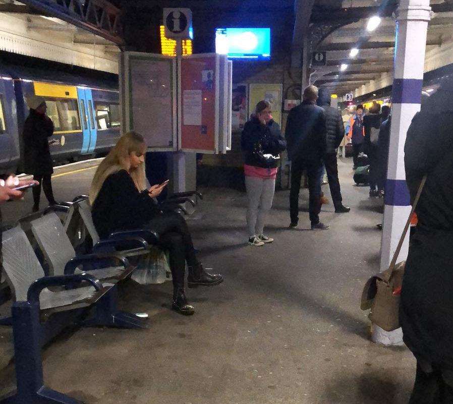 Passengers stranded at Faversham station. Pictures: Ben Walsh