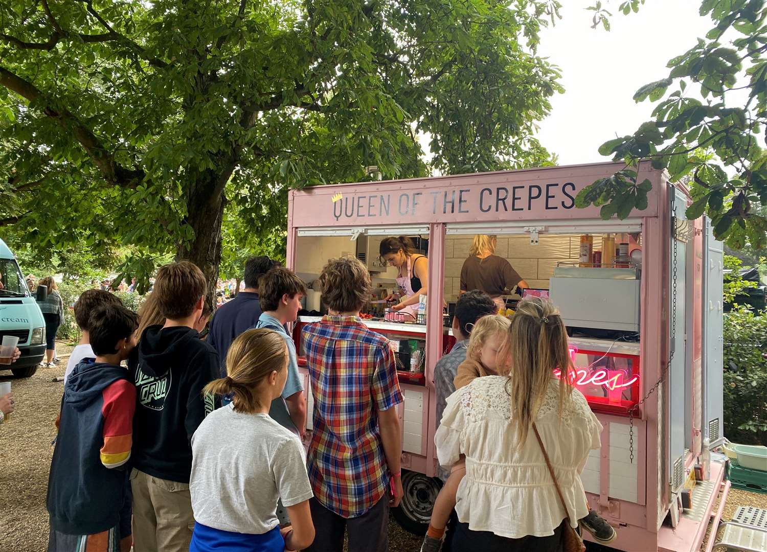 Queen of the Crepes had one of the longest lines among food vendors at the Smoked & Uncut Festival in Bridge, near Canterbury