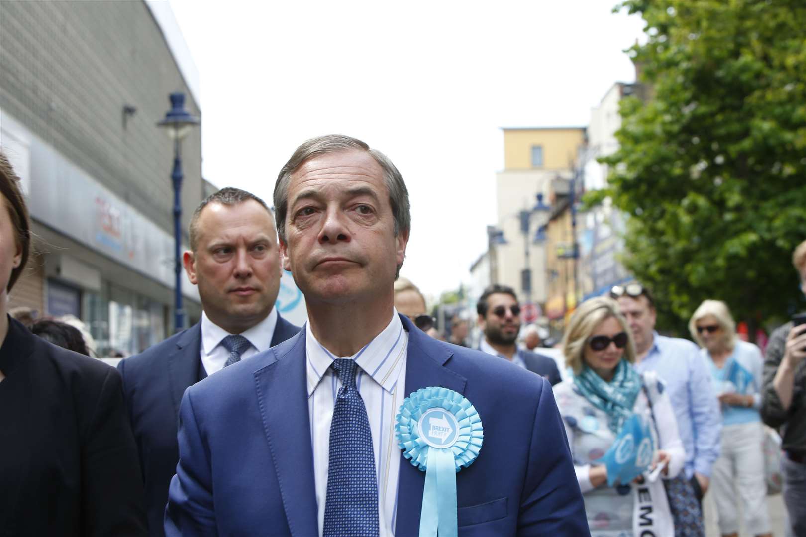 Brexit Party leader Nigel Farage visits Gravesend ahead of the European Elections in 2019 Picture: Andy Jones