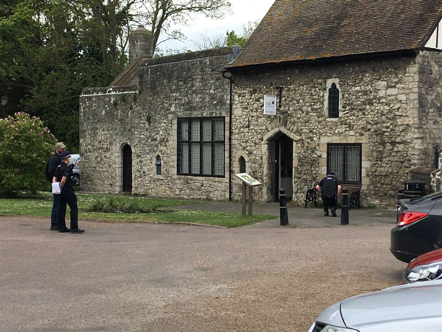 Police near the Archbishop's Palace in Maidstone (9547486)