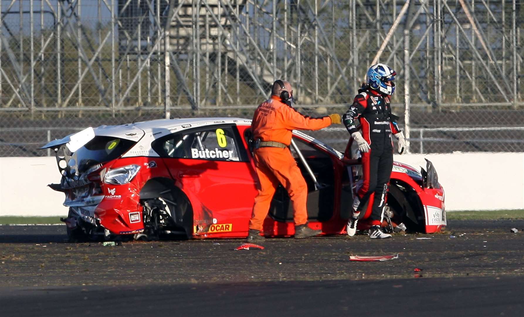 Rory Butcher had a big crash in race three at Silverstone Picture: BTCC (42438360)