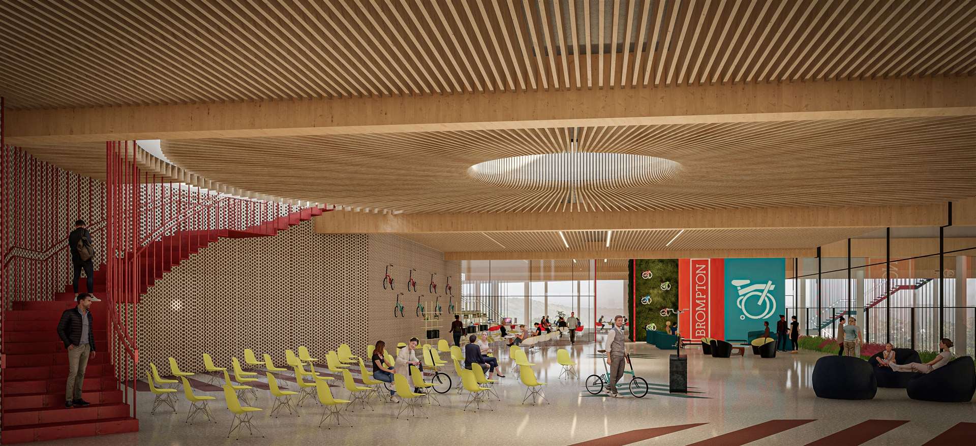 Inside the proposed Brompton factory. Picture: Hollaway Studio