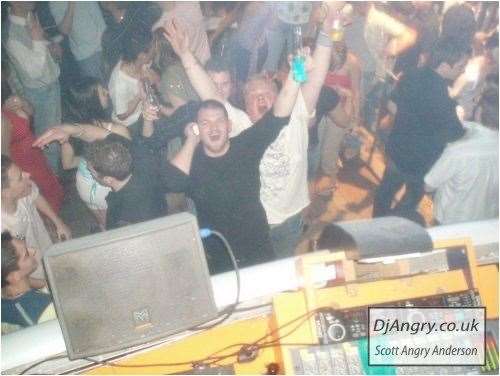 James Grant and his mate Kiz 'having it large' at Amadeus in the Noughties
