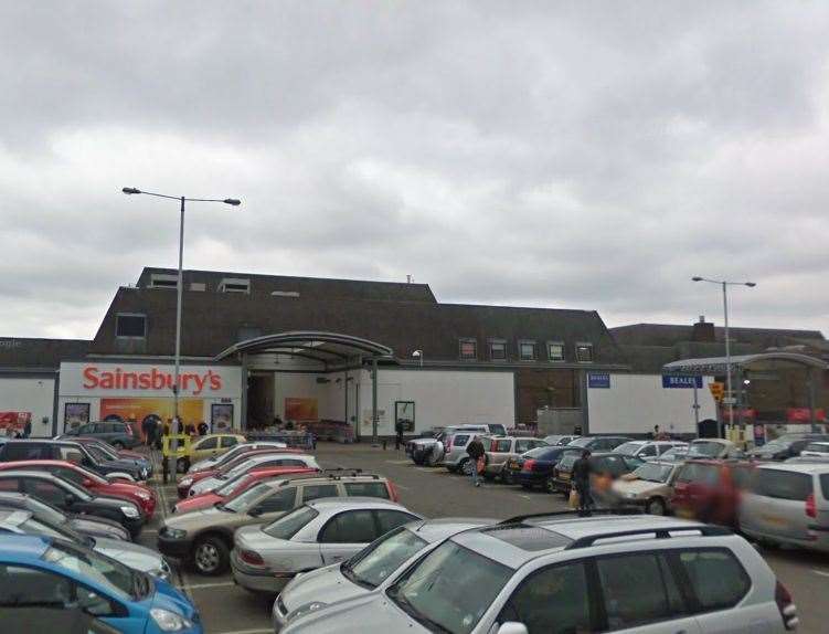 It happened at Sainsbury's in the Angel Centre, Tonbridge. Picture: Google Street View