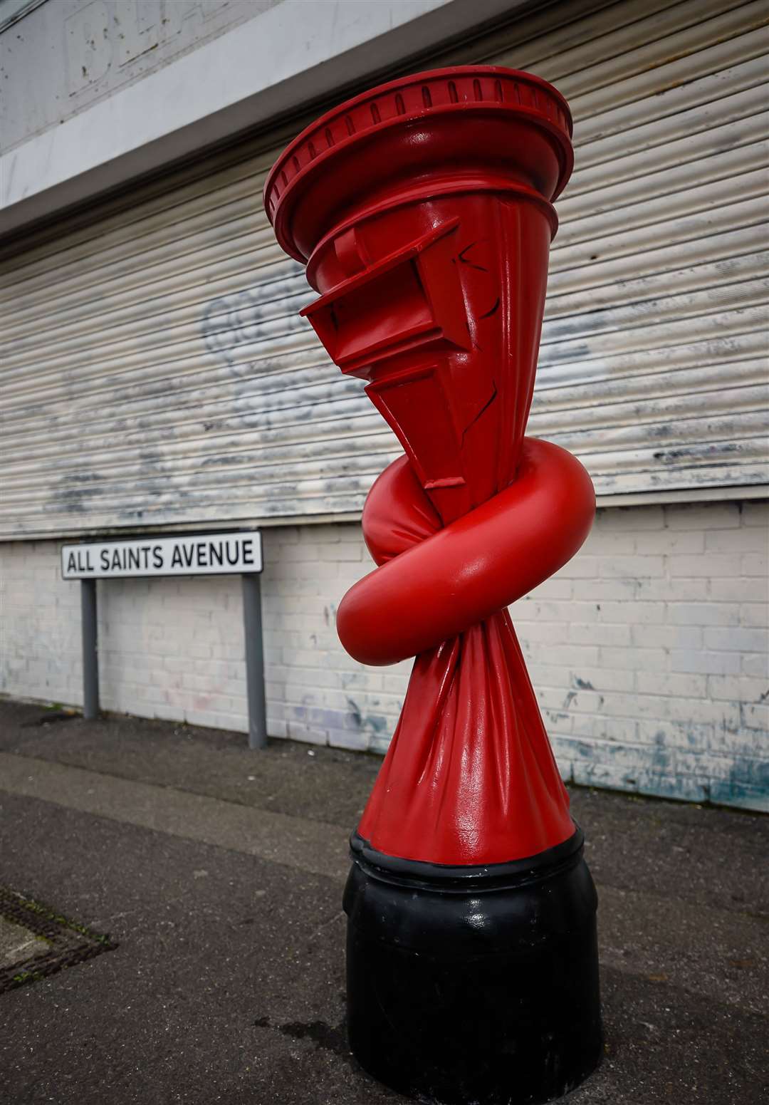 The red twisted postbox by Alphabetti Spaghetti in All Saints Avenue, Margate Picture: Alan Langley