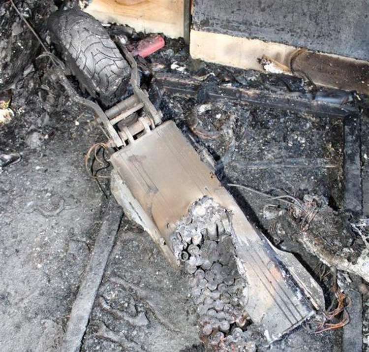 In Sheerness, an e-scooter set a house on fire and left a man with life-changing injuries. Picture: KFRS