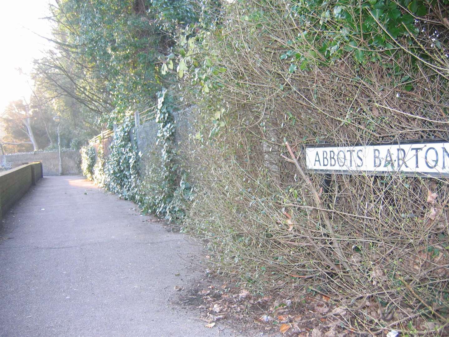 The incident took place in Abbots Barton Walk, near Old Dover Road
