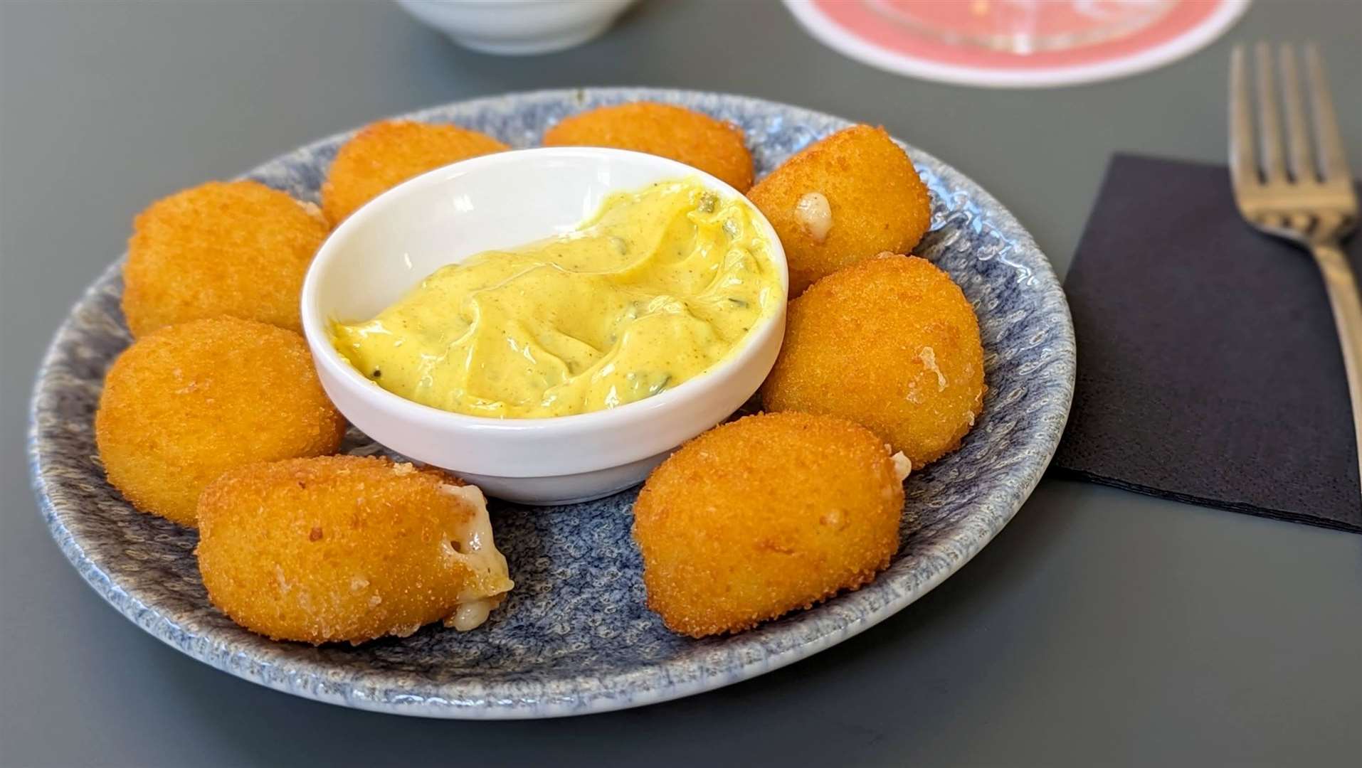 A dish of cheese croquettes at CultuurCafé in Ostend