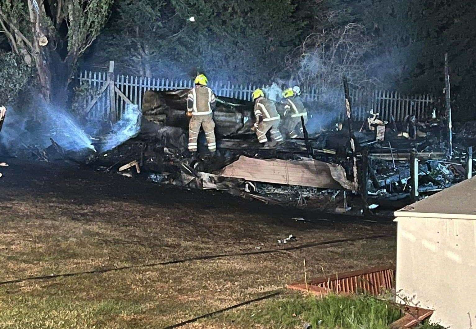 The caravan fire at Shurland Dale Holiday Park, Eastchurch