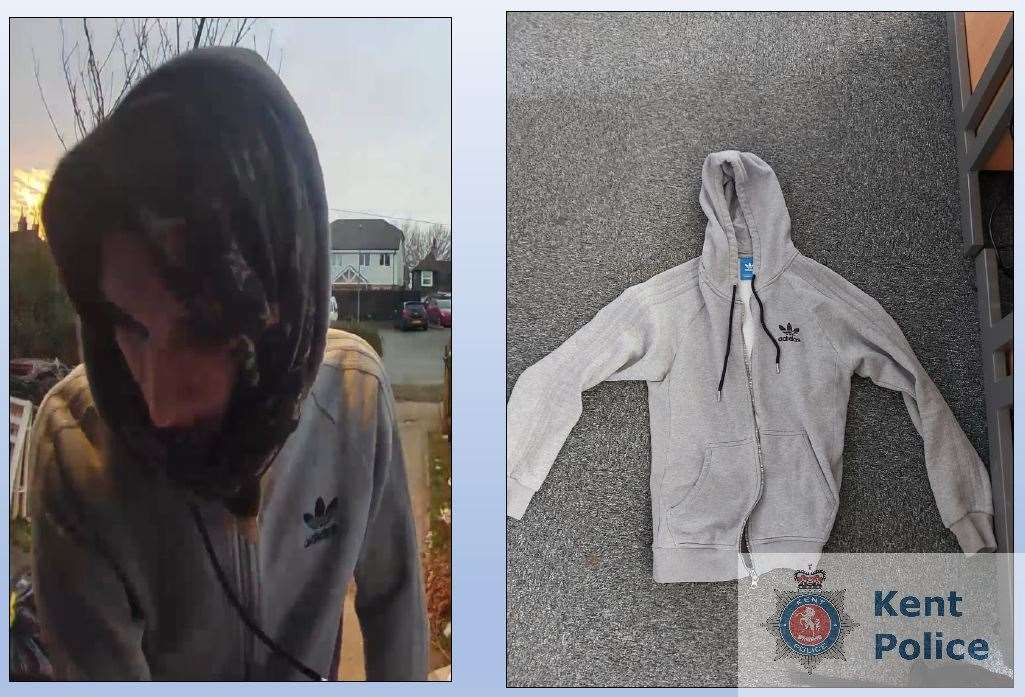 The hoodie Banks was wearing featured in evidence. Photo: Kent Police