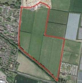 The proposed Fernham Homes site off Love Lane, Faversham