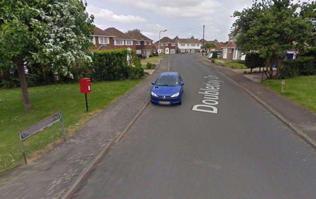 Doubleday Drive, Bapchild, where two vehicles caught alight. Picture: Google