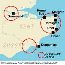 Kent's flood risk map