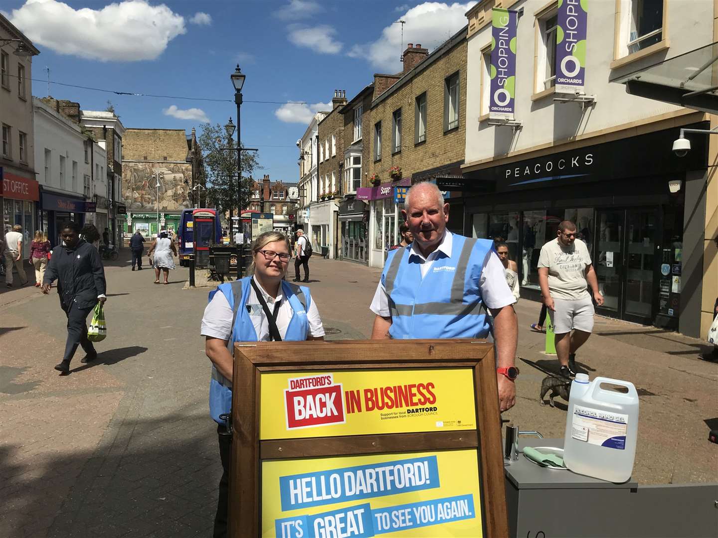 Dartford High Street has been reopened following a relaxation of lockdown measures