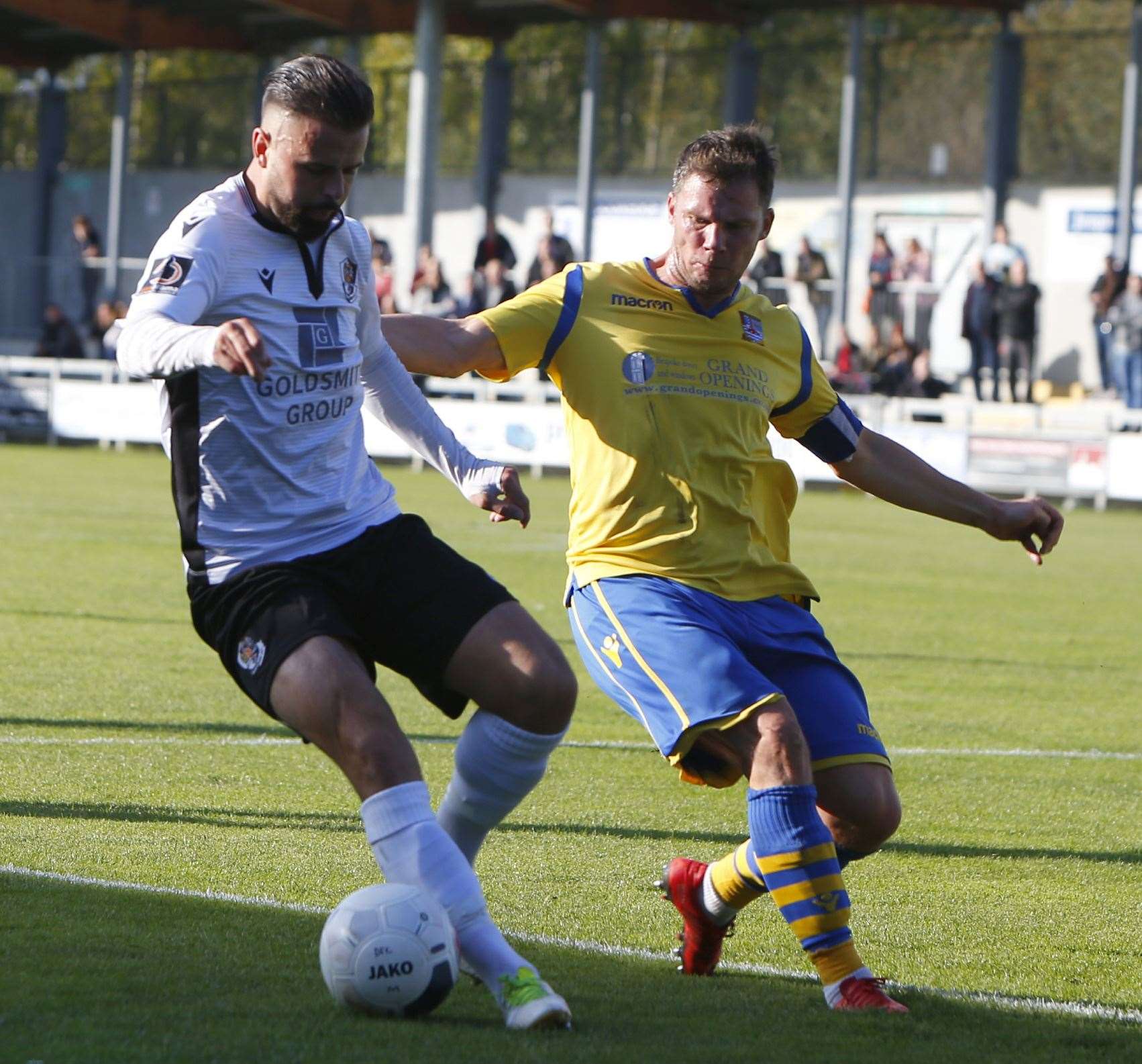 Ben Greenhalgh in FA Cup action for Dartford earlier this season Picture: Andy Jones