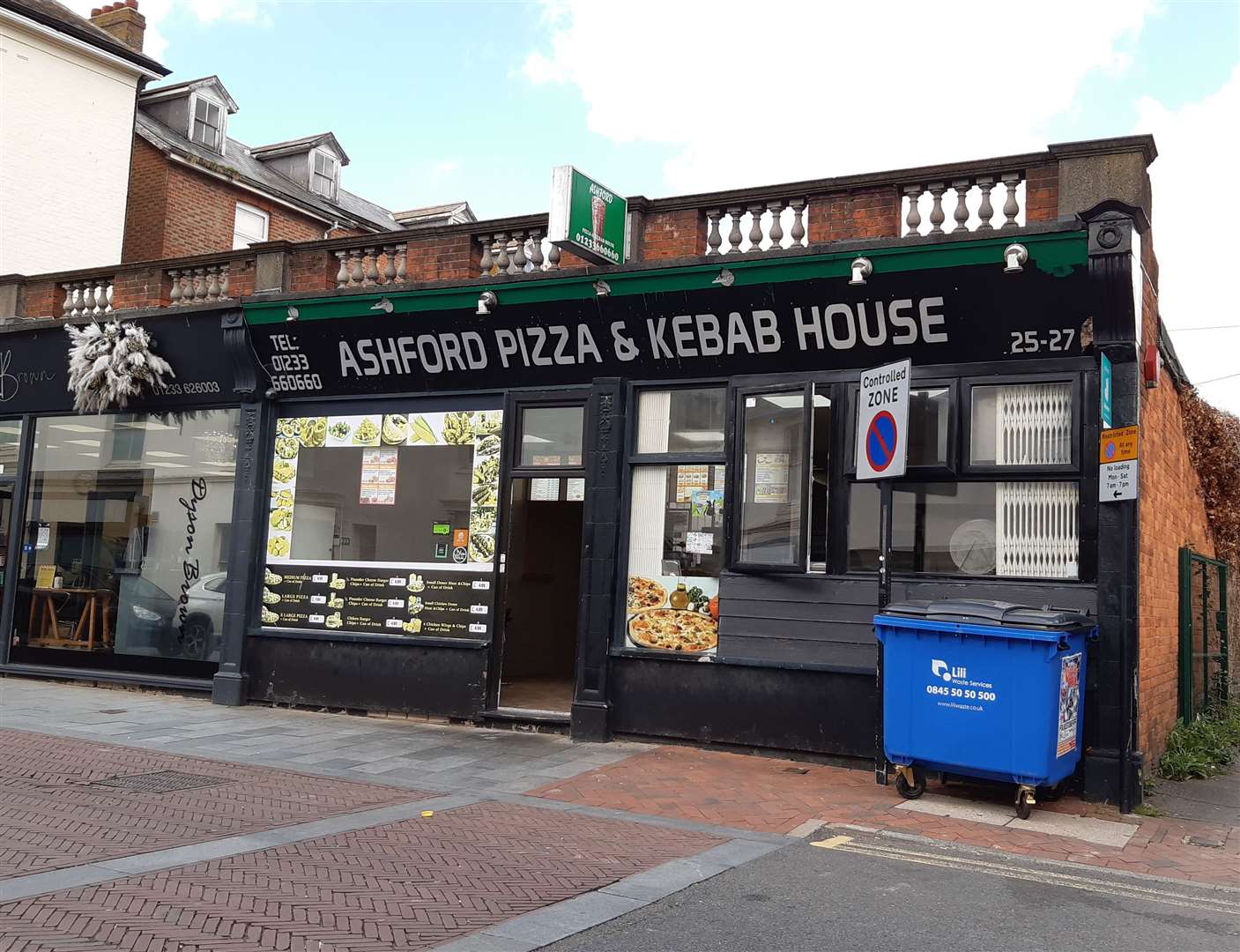 Caleb Shebioba admitted wounding with intent after stabbing a staff member at the Ashford Pizza and Kebab House in Tufton Street in August 2021