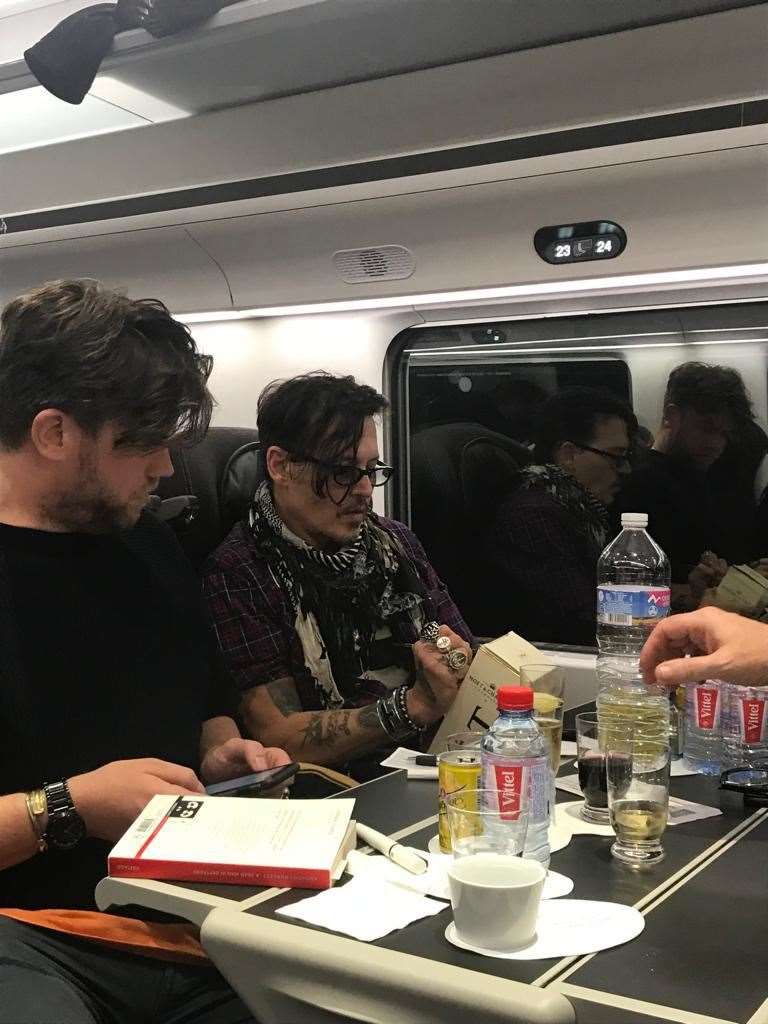 Johnny Depp on the Eurostar (33645159)